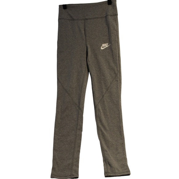 Nike Women's Training Athletic Heather Gray Leggings Tights Pants - Picture 1 of 11